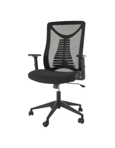 Scaun birou ergonomic SL Q330R, mesh, respirabil, cotiere reglabile, mecanism inclinare, 110 kg, negru