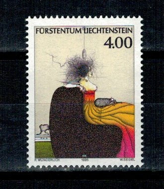 Liechtenstein 1995 - Arta contemporata, pictura, neuzat foto