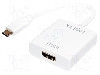 Cablu HDMI soclu, USB C mufa, HDCP 1.3, HDMI 1.4, USB 3.0, lungime 140mm, {{Culoare izola&amp;#355;ie}}, LOGILINK - UA0236A