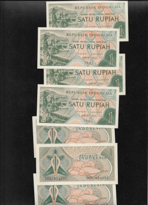 Indonezia 1 rupie rupiah 1961 unc pret pe bucata foto