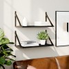 VidaXL Dulapuri de perete, 2 buc., negru, 60x25x25,5 cm, lemn 836333