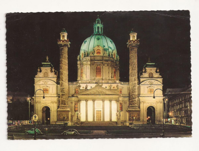 AT2 -Carte Postala-AUSTRIA-Viena, Karlskirche, circulata 1968
