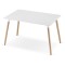 Masa stil scandinav, Artool, dreptunghiulara, MDF si lemn, alb, 120x80x75 cm