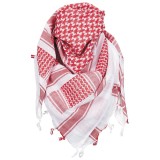 Shemagh rosu alb esarfa arab, 115 x 110 cm, 100% bumbac MFH