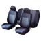 Set Huse Auto, 6 buc, Poliester, Negru-Gri