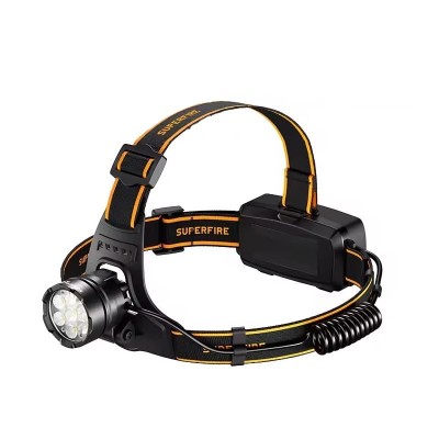Lanterna frontala LED cu senzor de miscare, Superfire HL107, 1500lm, 5 moduri, 2x 18650, incarcare USB-C, IP44, pentru camping, pescuit si reparatii foto
