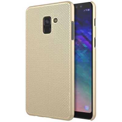 Husa telefon Plastic Samsung Galaxy A8+ 2018 a730 mesh gold foto