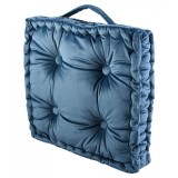 Perna Sezut Bumbac Albastra 40x40 cm Model Deosebit Decor Dormitor Living