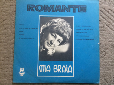 MIA BRAIA ROMANTE disc vinyl lp muzica populara romaneasca folclor EPE 540 VG+ foto