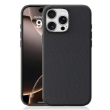 Husa compatibila cu iPhone 16 Pro, MagSafe, Design Woven, Soft Touch, Antisoc, Negru