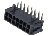 Conector Micro-Fit 3.0 3mm 14 PIN THT 8.5A, MOLEX