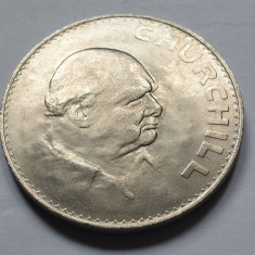 Moneda comemorativa 1 Crown 1965 Marea Britanie, sir Winston Churchill foto