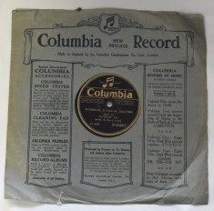 Zavaidoc Th. - Dute (du-te) neica sa te duci / Zumbalai, zumbalai, mestere - disc ebonita patefon/gramofon Columbia