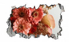 Autocolant decorativ, Gaura in perete, Arbori si flori, Multicolor, 83 cm, 537ST-3 foto