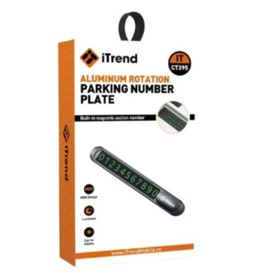 Suport Număr de telefon Auto, Metalic , Numere verzi, iTrend foto