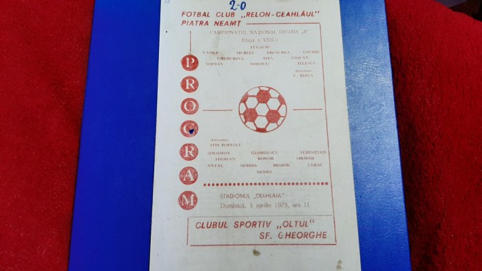 program Ceahlaul Relon PN - Oltul Sf. Gheorghe