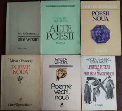 MIRCEA IVANESCU - VERSURI POEME POESII (6 volume in editie princeps, 1972-1994) foto