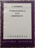 Publicistica lui Eminescu - D. Vatamaniuc// 1996