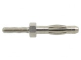 Mufă Banană 4mm 36A Nichelat Neizolat M3