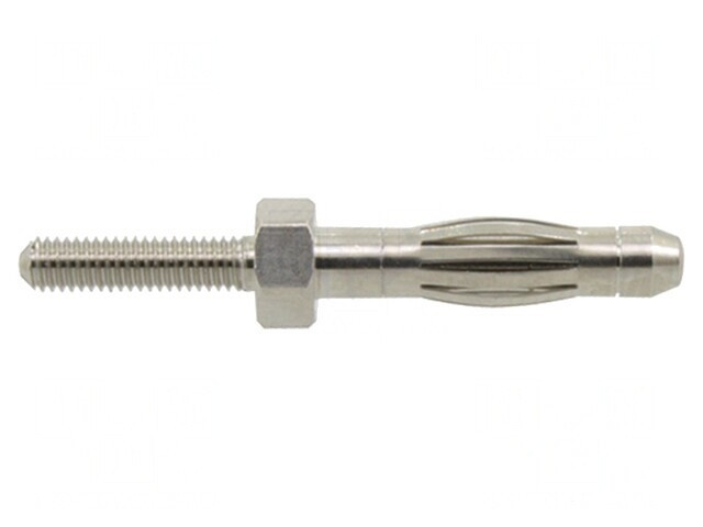 Mufă Banană 4mm 36A Nichelat Neizolat M3