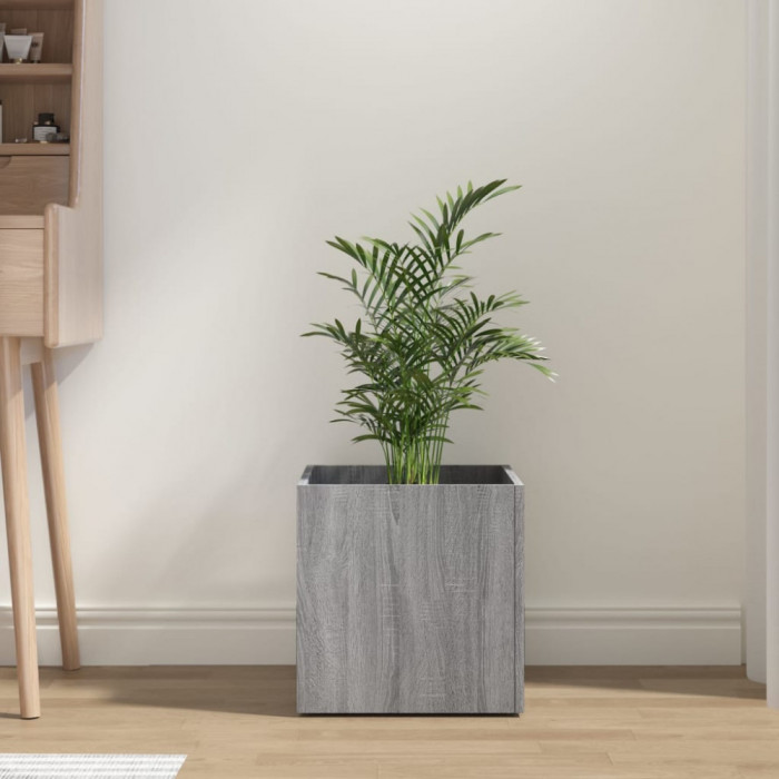 Jardiniera cutie, stejar sonoma, 40x40x40 cm, lemn compozit GartenMobel Dekor