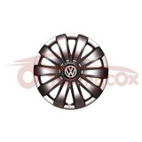 Set 4 Capace Roti VW R14 Argintii Model 226 Plastic Flexibil Rezistent Jante Tabla