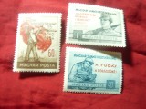 Serie Ungaria 1954 - -35 Ani Republica , 3 valori