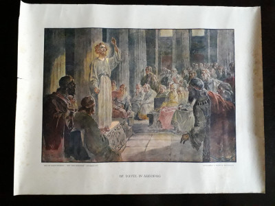 HST Tipăritură religioasă rom&amp;acirc;nească 1913 Sf&amp;acirc;ntul Pavel &amp;icirc;n Areopag foto