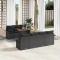 vidaXL Set de canapele pentru grădină 8 pcs Negru Rattan poli 3358032