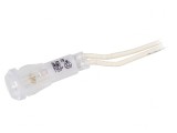 Lampă de control neon alb transparent 220VDC &Oslash;10mm