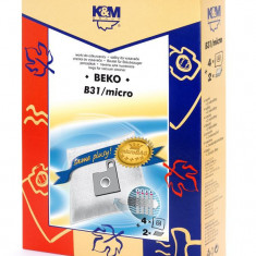 Sac aspirator pentru Beko BKS-1240, sintetic, 4 saci + 2 filtre, K&M