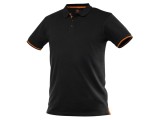 Polo shirt neagră, bumbac, M