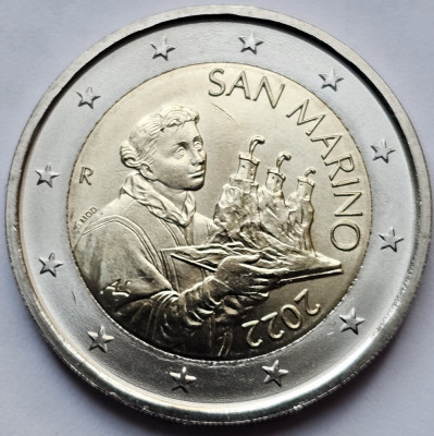 2 euro 2022 San Marino, unc foto