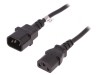 Cablu de Alimentare 1,8m IEC C13 - IEC C14 10A 250V Negru, QOLTEC