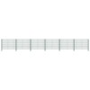 VidaXL Panou de gard cu st&acirc;lpi, verde, 10,2 x 1,2 m, fier