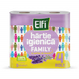 Hartie Igienica Elfi Family 4 Role/Bax, 3 Straturi, cu Parfum de Lavanda, Hartie 3 Straturi, Hartie Igienica Parfumata, Hartie Igienica 3 Straturi, Ha