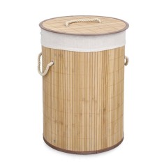Cos rufe bambus natur textil alb Nanda &Oslash;35x50h