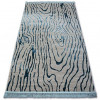 Covor acril Manyas 195AA gri și albastru Franjuri, 80x150 cm, Dreptunghi, Lana