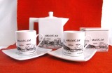 SET PORTELAN TETE A TETE VALENCIA SPANIA CAFETIERA ZAHARNITA CESTI CAFEA SI FARFURII