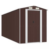 Cumpara ieftin Sopron de gradina, maro inchis, 192x523x223 cm, otel galvanizat