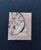 Timbru Elvetia 1858-62 - 15 rappen