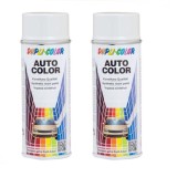 Vopsea Spray Auto Dacia Alb Dupli Color 350ml x2 Buc. Retus Auto, Protectie Coroziune, Uscare Rapida, Aderenta Excelenta