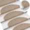 Gossi covorase scari autoadezive aspect sisal, 15 buc. bej 56x17x3cm