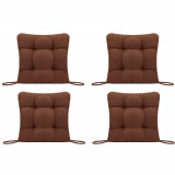 Set Perne decorative pentru scaun de bucatarie sau terasa, dimensiuni 40x40cm, culoare Maro, 4 buc/set, Palmonix