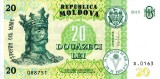 MOLDOVA █ bancnota █ 20 Lei █ 2015 █ P-23 (1) █ Semnatura: Dragutanu █ UNC