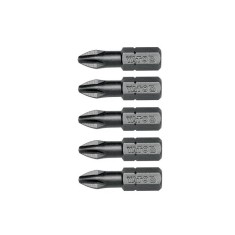 Set 5 biti profesionali Yato 1 4 , 25mm, cap PH2, HRC 58-62, realizat din otel forjat, cu acoperire anticoroziva