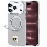Husa MagSafe pentru Apple iPhone 18 Pro Max / 17 Pro Max, Karl Lagerfeld, Ring Stand 360 Karl Pin, Gri