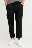 Armani Exchange pantaloni culoare bărbătească negru XM001208 AF12041