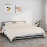 VidaXL Pătură cu greutăți, crem deschis, 220x260 cm, 15 kg, textil