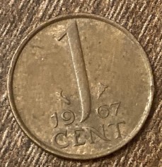 C50 - Moneda foarte veche - Olanda - 1 cent - 1967